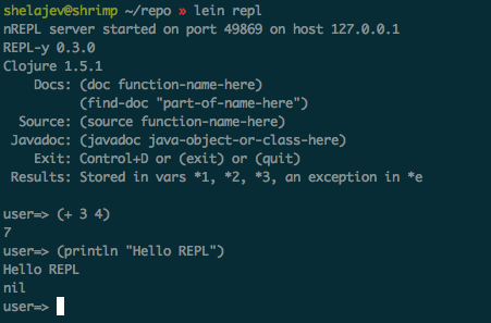 Clojure REPL